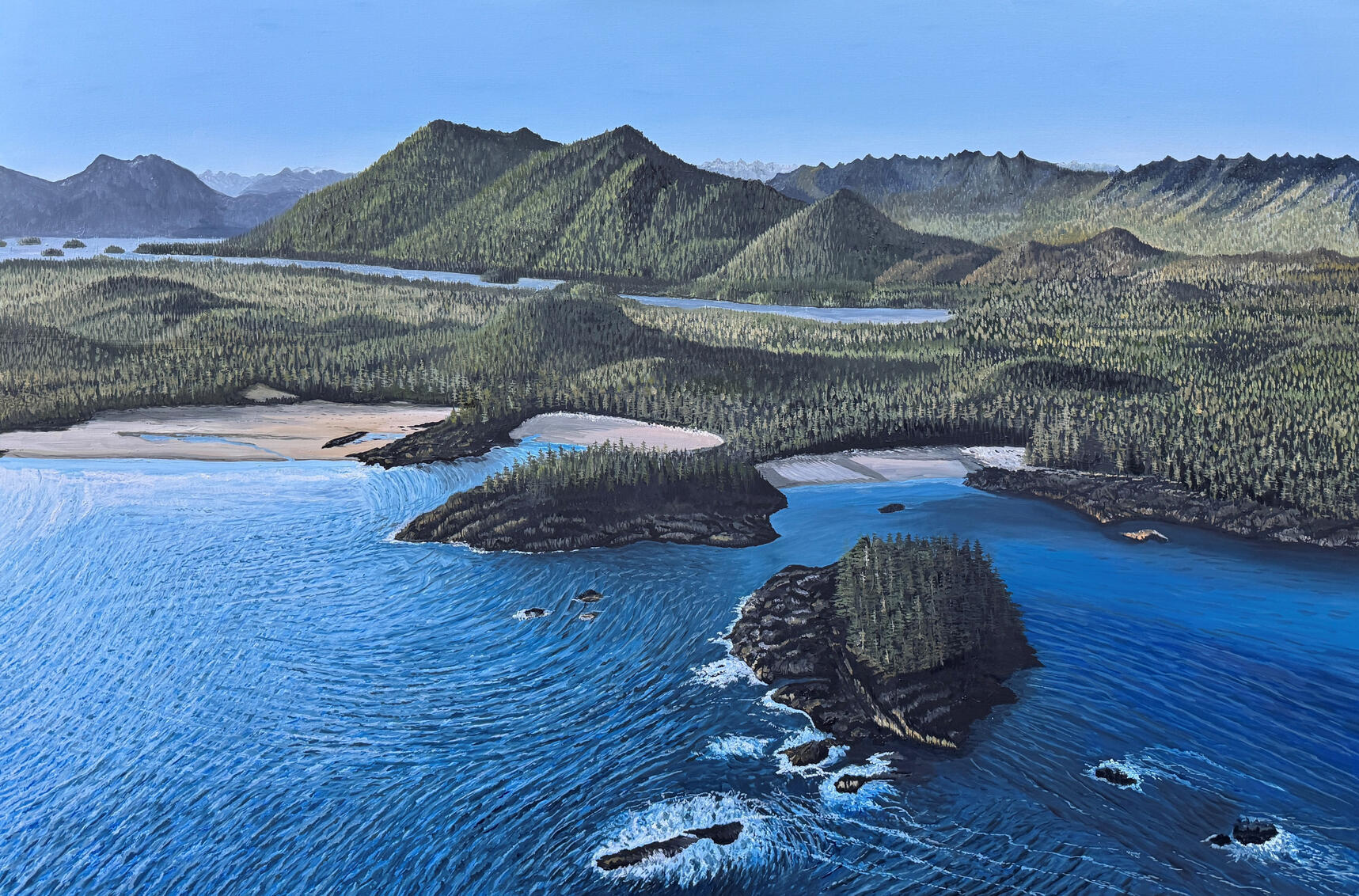 "Tofino Coast", Oil on Canvas 40" x 60"x 1.5 (Kubatoff Gallery)