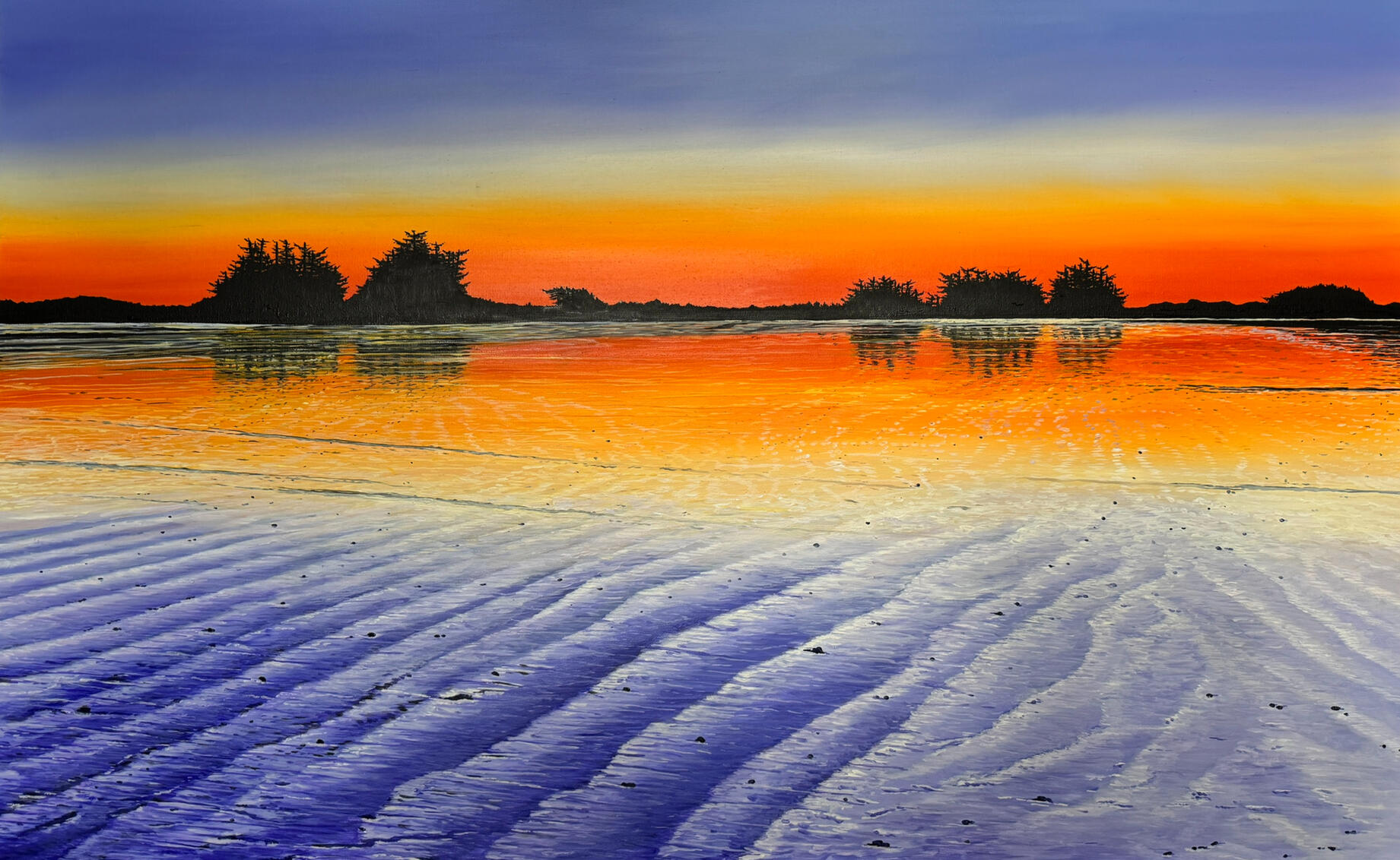 "Chesterman Beach Sunset" 30" x 48" x 1.5" (TGCA)