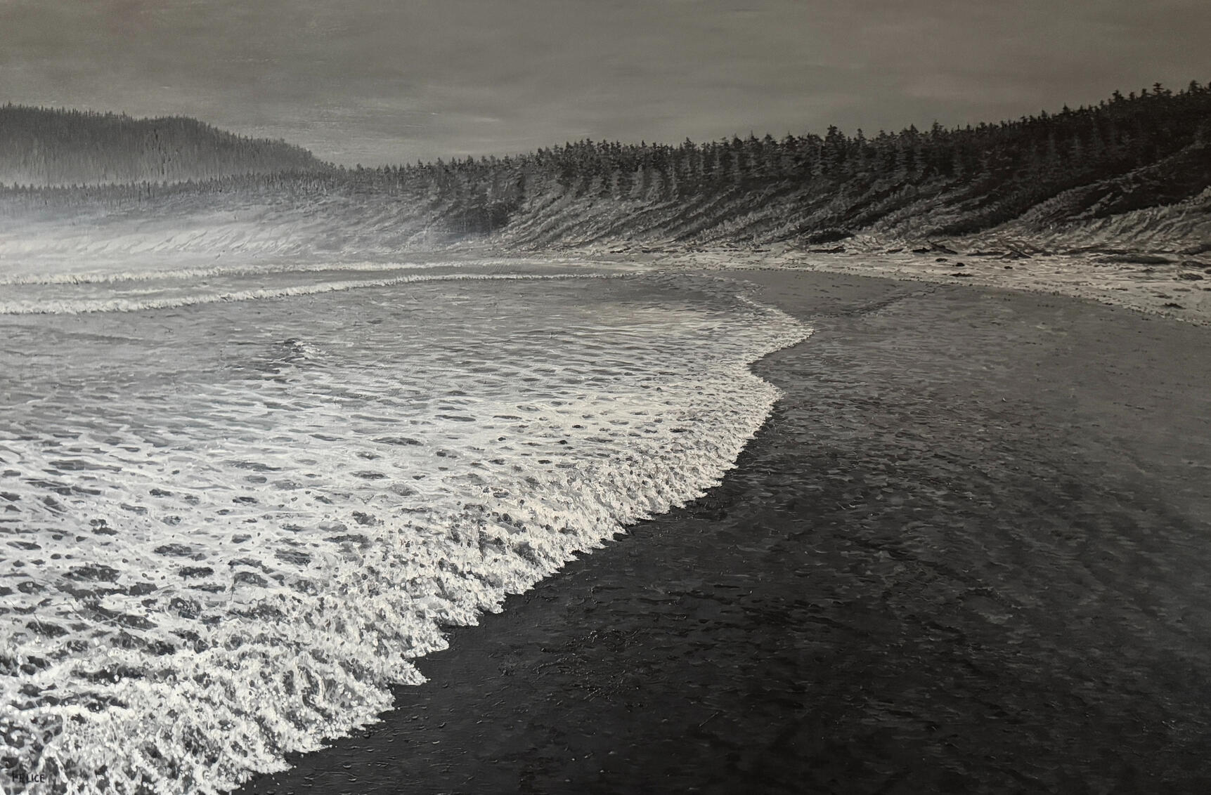 "Storm Watching" Oil on Canvas 40" x 60" - Exclusively at Kurbatoff Gallery